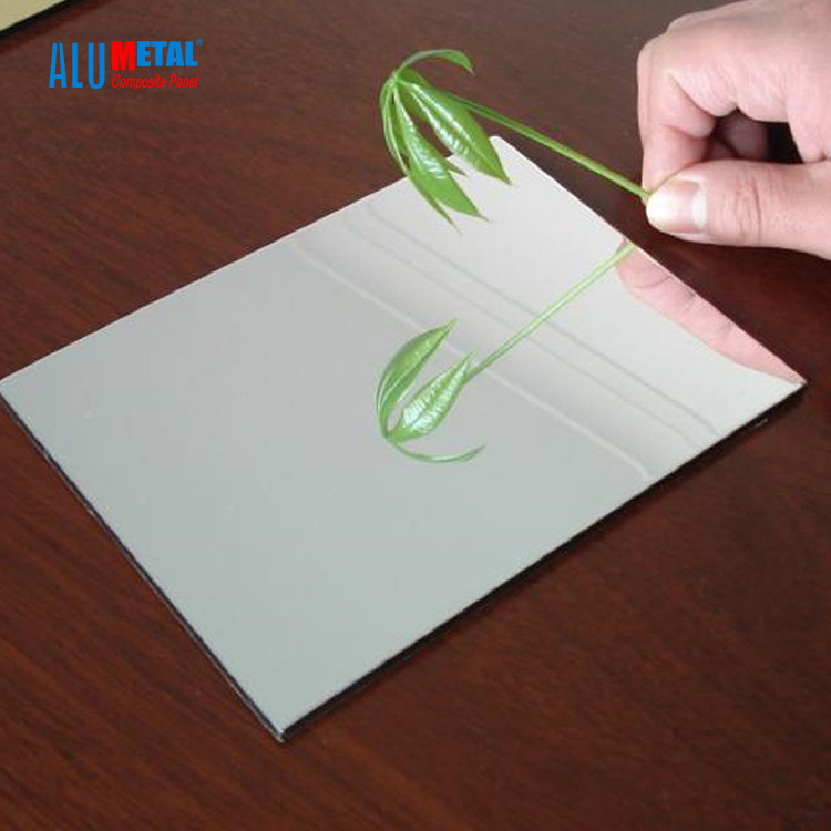 B1 Cermin Tahan Api Aluminium Composite Panel Sheet 0.5mm Tebal HDPE Core