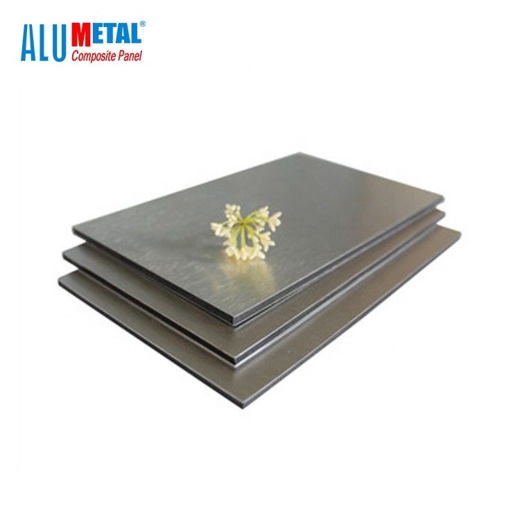 Panel Atap Lembar Perekat Aluminium ACP Bergelombang 1000mm 6mm LDPE