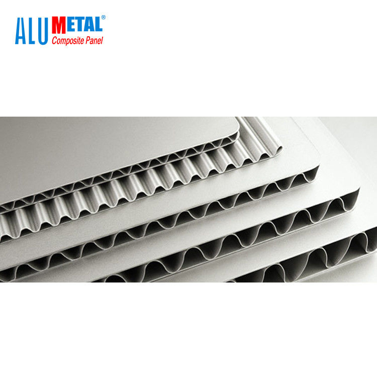 B1 Fireproof PE Corrugated Aluminium Siding Panels 0.5 Mm Tebal Aluminium Sheet Anti Static