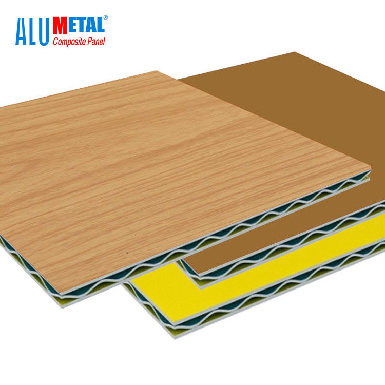 3mm Anggar B1 FR Aluminium Berlubang Panel Bergelombang Panel Komposit 5005 Paduan
