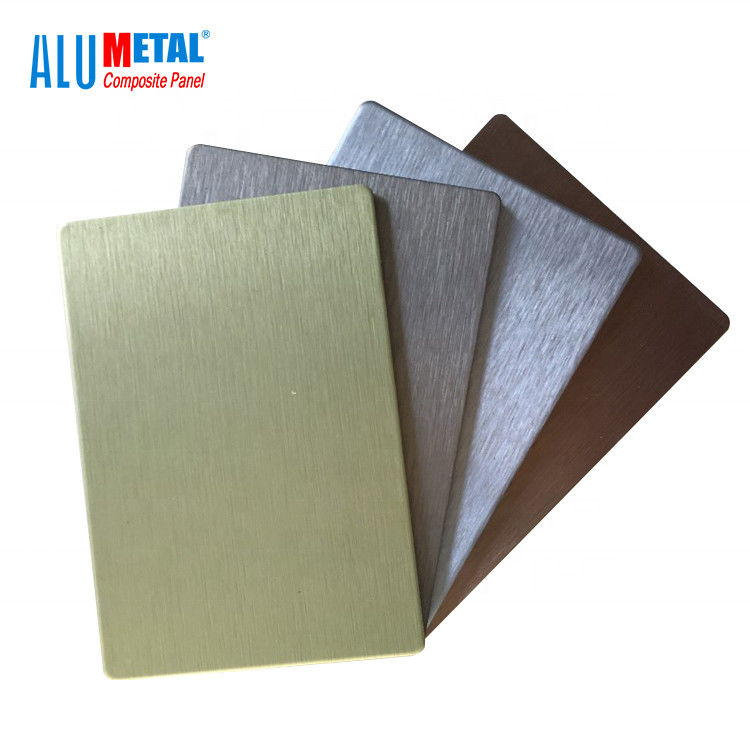 Anodized 0,08mm Disikat Aluminium Composite Panel Sheet Cladding 1220mm LDPE Core